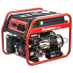 HAMMER Бензиновый генератор Flex GN4000E, 220/12 В, 3.5кВт, с АКБ