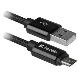 DEFENDER (87802) USB08-03T PRO USB2.0, AM-MicroBM, 1.0 м, черный