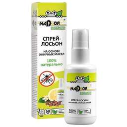 NADZOR Спрей от комаров на основе эфирных масел, БИО, Botanic NAT002