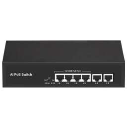 FALCON EYE Коммутатор FE-4FPF2 00-00330351 (L2) 4x100Мбит/с 2x1Гбит/с 4PoE 48W неуправляемый