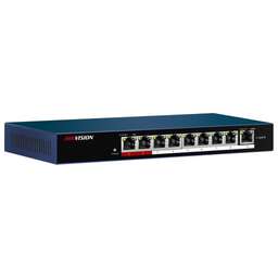 HIKVISION Коммутатор DS-3E0109P-E/M(B) 9x100Мбит/с 8PoE+ 58W неуправляемый