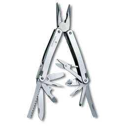 VICTORINOX Мультитул SwissTool Spirit X Plus Ratchet (3.0236.L) 105мм 36функц. чехол кожаный серебристый карт.коробка