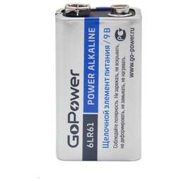 GOPOWER (00-00017863) 6LR61 BL1 ALKALINE 9V (1/10/240) Крона