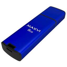 MAXVI MP2 8GB blue, монолит с колпачком, ABS пластик + металл, USB 2.0