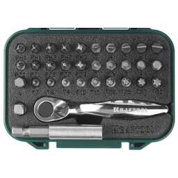 KRAFTOOL 33 шт, набор бит с мини-трещоткой (26157-H33)
