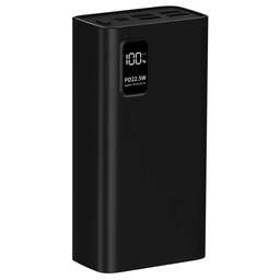 PERO Внешний аккумулятор (Power Bank) PB07, 30000мAч, черный [pb07bl]
