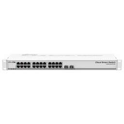 MIKROTIK Коммутатор CSS326-24G-2S+RM, 26 портов, управляемый L2 (24x 1Gbs, 2x 1Gbs SFP+) (CSS326-24G-2S+RM)