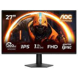 AOC Монитор 27" 27G50Z Fast IPS, 1920x1080, 260Hz, 1ms, 300сd/m, 3000:1 | 2xHDMI(2.0), DP(1.4) | ExPSU, Vesa 100, Black