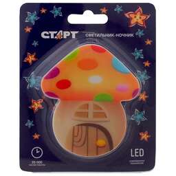 СТАРТ (15931) NL 3LED Гриб-домик оранжевый