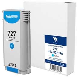 NV PRINT Струйный картридж 727 (NV-B3P19A) Cyan для HP DesignJet T920/T930/T1500/T1530/T2500/T2530 (130 мл) совместимый