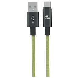 AKSBERRY (6900295560019) X163 Nylon silk USB-A - Type-C, салатовый