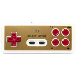 RETRO GENESIS Геймпад беспроводной 8Bit P1 для Dendy, белый