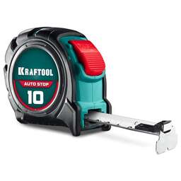 KRAFTOOL AutoStop 10м х 25мм, профессиональная рулетка с автостопом (3412-10-25)