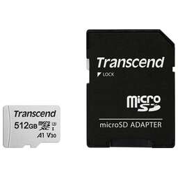 TRANSCEND Флеш карта microSDXC 512GB TS512GUSD300S-A 300S + adapter