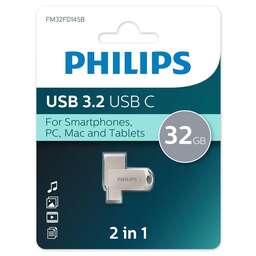 PHILIPS 2-in-1 32Gb серебристый (FM32FD145B/97)