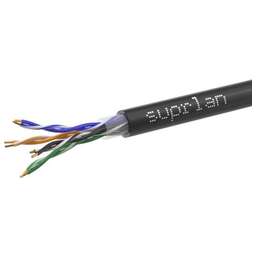 SUPRLAN Кабель сетевой информационный Standart 01-0325-1 кат.5E UTP 4 пары 24AWG PE внешний 305м черный