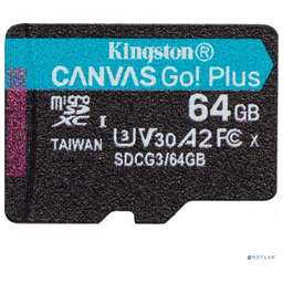 KINGSTON Micro SecureDigital 64Gb Canvas Go Plus UHS-I U3 A2 (170/70 MB/s) SDCG3/64GBSP