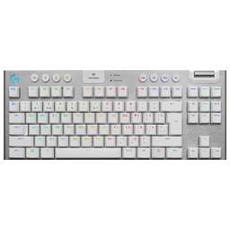 LOGITECH Клавиатура G915 TKL Lightspeed, USB, Bluetooth/Радиоканал, серебристый [920-010117]