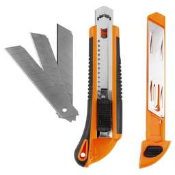 AV STEEL (AV-903518) с прорезиненной ручкой 18мм с лезвиями 3шт