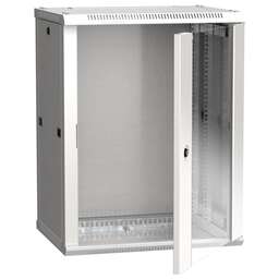 ITK Шкаф коммутационный Linea W (LWR3-12U64-GF) настенный 12U 600x450мм пер.дв.стекл 90кг серый 350мм 29кг 200град. 635мм IP20 IK08 сталь