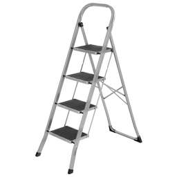 СИБРТЕХ Стремянка стальная, 4 широкие ступени 20х30 см с полимерным покрытием 97728