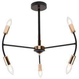 HIPER Люстра Tineo H122-6, 6 х 40 Вт, черный