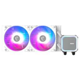 MSI Жидкостная система охлаждения MAG CORELIQUID A13 240 White 2x ARGB Gen2 Fan, ARGB Gen2 Block, Color Box, LGA1700, 1851, AM5