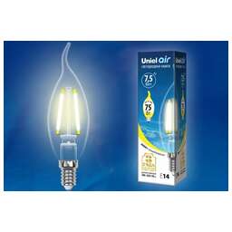 UNIEL (UL-00003248) LED-CW35-7,5W/WW/E14/CL GLA01TR