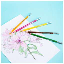 DELI Карандаши цв. EC00225 Color Emotion трехгран. липа 24цв. мет.кор. (24шт)