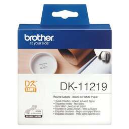BROTHER Картридж DK11219, 12мм, черный шрифт, белый фон, DK11219