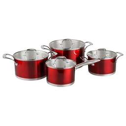 POMIDORO POMI D'ORO PSS-640028 Prezioso Набор кастрюль 18см, 20см, 24см и соусник 16см с крышками