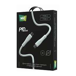 MORE CHOICE (4620202553058) K60aa 2м USB 3.0A PD 60W для Type-C Type-C 2м , белый