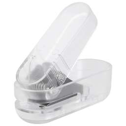DELI Дырокол NS088white макс.:10лист. пластик белый отв.:1