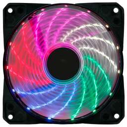 OKLICK Вентилятор OG-CF120RGB2-BK 120мм, 3-pin, от БП:4-pin (Molex), 1500об/мин, 23 дБ, RGB, черный, Ret