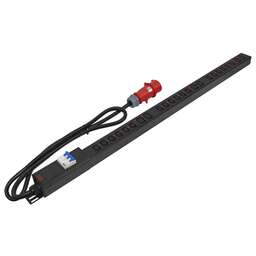POWERCOM Блок распределения питания PDU-32AV24-18C3-6C9-3P верт.размещ. 18xC13 6xC19 3x32A IEC 60309 2м