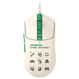 A4TECH Мышь проводная Bloody W72 Ultra Pixels Green, игровая, оптическая, 20000dpi, рисунок и бежевый