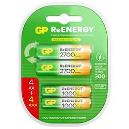 GP Аккумулятор 270AAHC АА+100AAAHC AAA NiMH 2650mAh (4шт)