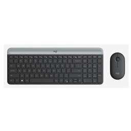 LOGITECH Комплект (клавиатура+мышь) MK470, USB, беспроводной, с гравировкой, черный [920-009180]