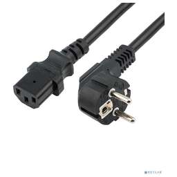 REXANT (11-1138) Шнур сетевой, вилка угловая СЕЕ 7/7(Schuko) - разъем IEC 320 C13, кабель 3x1,5 мм?, длина 1,5 метра, черный (PVC пакет)