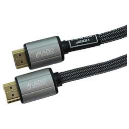 NONAME Кабель аудио-видео LAZSO WH-111-B, HDMI (m) - HDMI (m), ver 2.0, 3м, GOLD, черный [wh-111(3m)-b]
