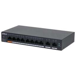DAHUA Коммутатор DH-CS4010-8ET-60 (L2) 8x100Мбит/с 2xКомбо(1000BASE-T/SFP) 60W управляемый