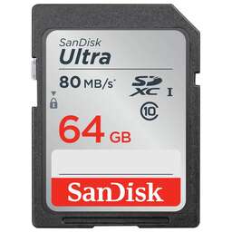 SANDISK Карта памяти Ultra UHS I 64GB SD Card 140MB/s. Цвет: черный