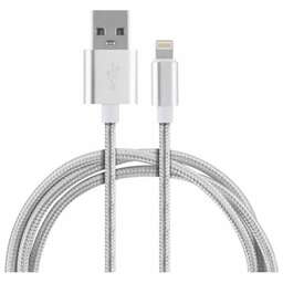 ENERGY Кабель ET-29-2 USB/Lightning, 2 метра, цвет - серебро (104110)