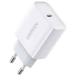 UGREEN Зарядное устройство CD137 (60450) Fast Charging Power Adapter With PD 20W EU. Цвет: белый