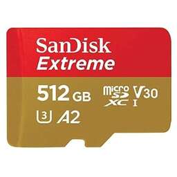 SANDISK Карта памяти Extreme microSDXC SDSQXAV-512G-GN6MN 512GB A2 V30 U3 C10