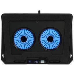 DIGMA Подставка для ноутбука D-NCP170-2x110RGB 18" 400x288x45мм 52дБ 2xUSB 2x 110ммFAN 1250г Fan-control металл/пластик черный