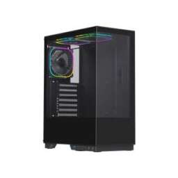 DEFENDER Корпус MIDITOWER HyperHub ATX Micro-ATX Mini-ITX W/O PSU 3х12см ARGB Fan USB3.0+2xUSB1.1+audio черный с окном 25132