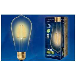 UNIEL (UL-00002360) LED-ST64-5W/GOLDEN/E27 GLV22GO