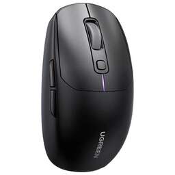 UGREEN Беспроводная компьютерная мышь игровая MU103 (90539) Gaming Lightweight Wireless Mouse USB Wired&2.4 GHz&BT. Цвет: черный