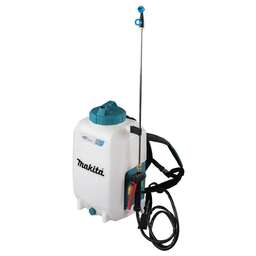 MAKITA Опрыскиватель DUS158Z, аккумуляторный, ранцевый, 15л, белый/бирюзовый